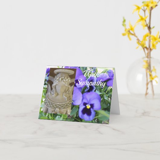 Engel Condoleancekaart Kaart (Gele Bloem)