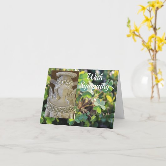 Engel Condoleancekaart Kaart (Gele Bloem)