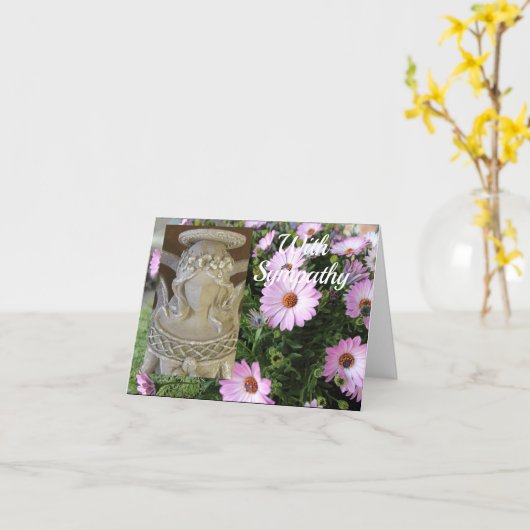 Engel Condoleancekaart Kaart (Gele Bloem)