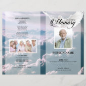 Engel daalde rouwbrief template (Voorkant)