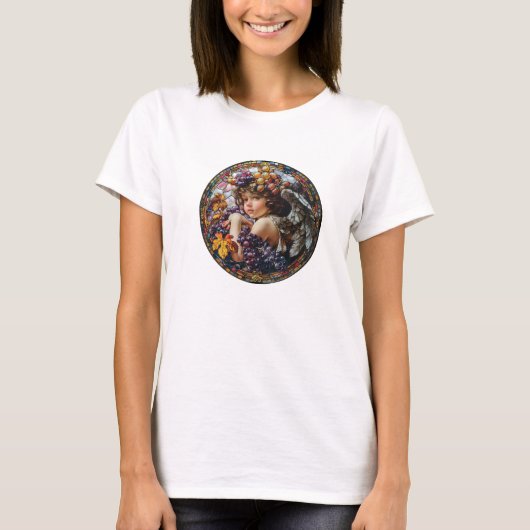 Engel Dames Top T-shirt voor Haar Shirt (Voorkant)
