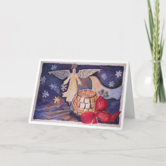 engel/de Kerstkaart van de Duif Feestdagen Kaart