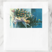 Engel Decoreren Kerstboom 2 Rechthoekige Sticker (Tas)