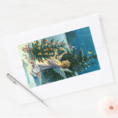 Engel Decoreren Kerstboom 2 Rechthoekige Sticker (Envelop)