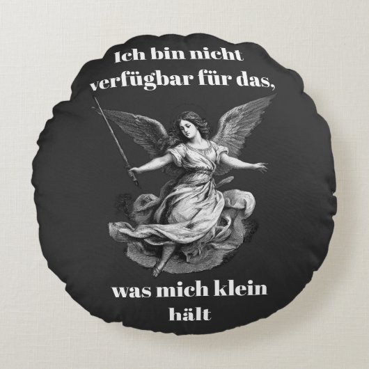Engel der Unverfügbarkeit Rond Kussen (Voorkant)
