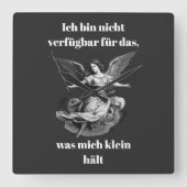Engel der Unverfügbarkeit Vierkante Klok (Voorkant)