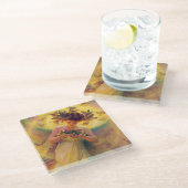 “Engel der Vogels” door Franz Dvorak Glazen Onderzetter (Schuin)