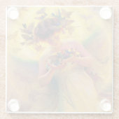 “Engel der Vogels” door Franz Dvorak Glazen Onderzetter (Achterkant)