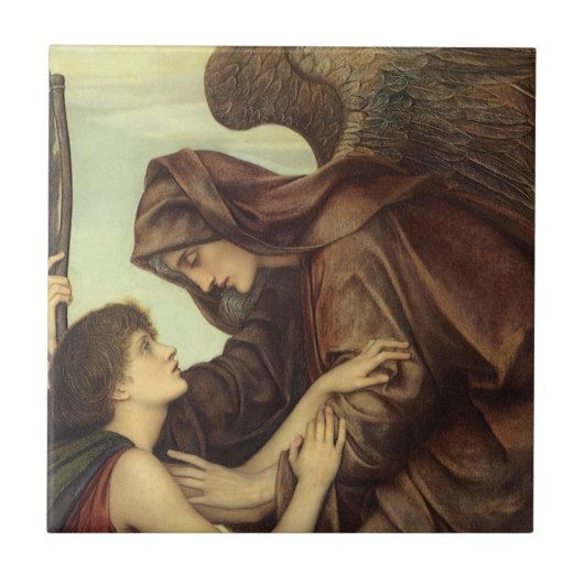 Engel des Doods door Evelyn De Morgan Tegeltje (Voorkant)