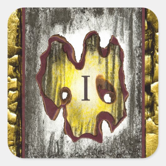 Engel des Doods Vierkante Sticker (Voorkant)