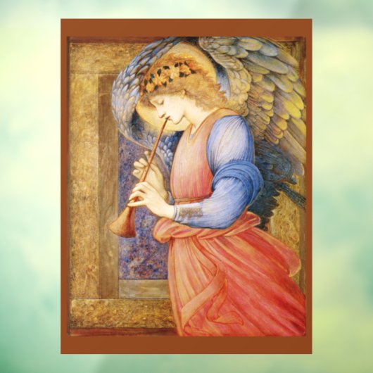 Engel die de flageolet speelt raamsticker (Vel 3)