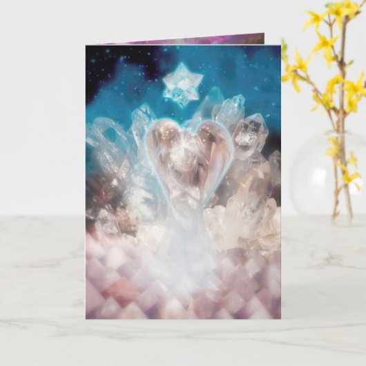 ENGEL DIE DE ZADEN VAN DE LIEFDE PLAANT KAART (Gele Bloem)