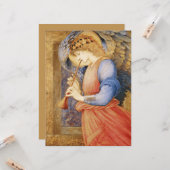 Engel die een flageolet speelt (door Edward Burne- Kaart (Voorkant / Achterkant in situ)