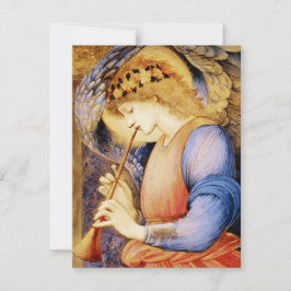 “Engel die een flageolet speelt” van Edward Burne Briefkaart