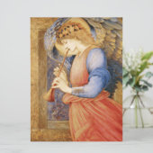 Engel die een flageolet speelt (van Edward Burne-J Kaart (Staand voorkant)