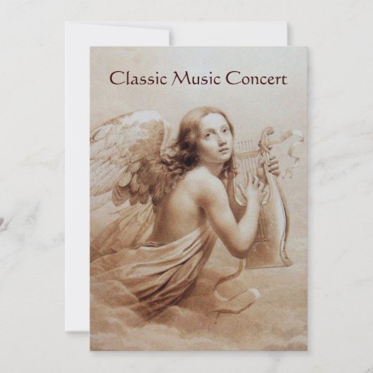 ENGEL DIE LIER SPEELT BOVEN DE WOLKEN,champagne Kaart (Voorkant)