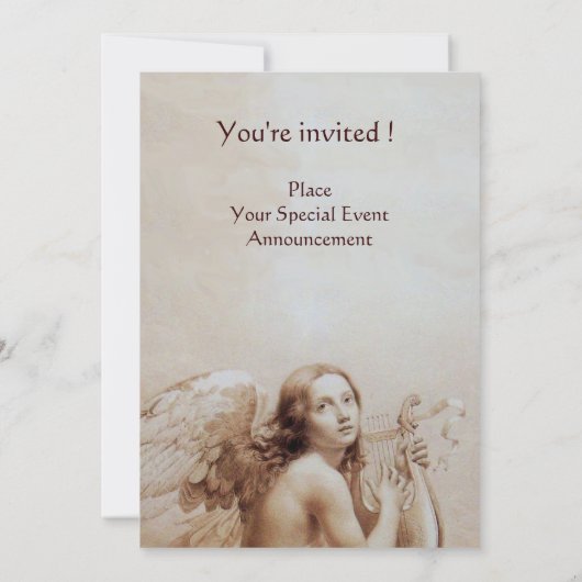 ENGEL DIE LIER SPEELT BOVEN DE WOLKEN,champagne Kaart (Achterkant)