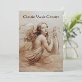 ENGEL DIE LIER SPEELT BOVEN DE WOLKEN,champagne Kaart (Staand voorkant)