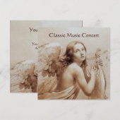 ENGEL DIE LIER SPEELT BOVEN DE WOLKEN, Monogram Kaart (Voorkant / Achterkant)