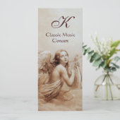 ENGEL DIE LIER SPEELT BOVEN DE WOLKEN, Monogram Kaart (Staand voorkant)