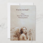 ENGEL DIE LYRA SPEELT BOVEN DE WOLKEN,champagne Kaart (Achterkant)