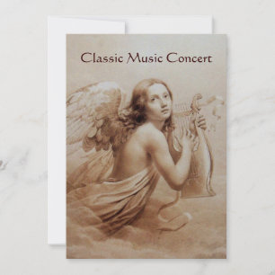 ENGEL DIE LYRA SPEELT BOVEN DE WOLKEN,champagne Kaart