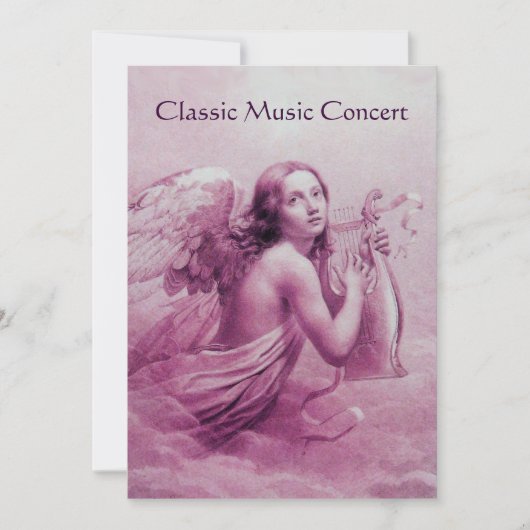 ENGEL DIE LYRA SPEELT BOVEN DE WOLKEN,champagne Kaart (Voorkant)