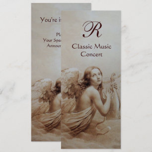 ENGEL DIE LYRA SPEELT BOVEN DE WOLKEN, Monogram Zi Kaart