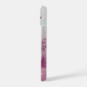 ENGEL DIE LYRA SPEELT BOVEN DE WOLKEN roze monogra iPhone 15 Case (Linkerkant)