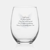 Engel die met Gods liefde stroomt Wijnglas Zonder Voet (Achterkant)