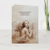 ENGEL DIE OP DE WOLKEN LIER SPEELT KAART (Achterkant)