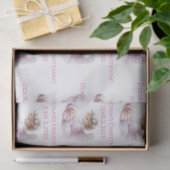 Engel die toeziet op de doop van een babymeisje tissuepapier (Geschenk)