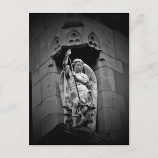 Engel doden draak standbeeld briefkaart
