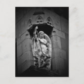 Engel doden draak standbeeld briefkaart (Voorkant)