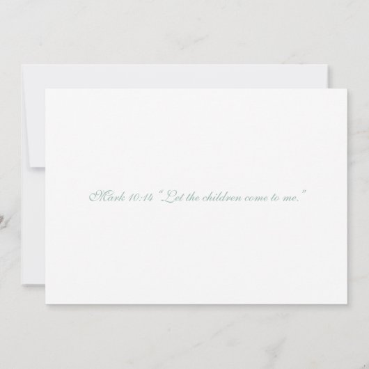 engel doopsel doop foto kaart (Achterkant)