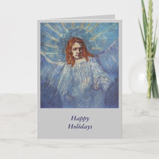 Engel door Vincent van Gogh Feestdagen Kaart (Voorkant)