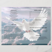 Engel duif rouwkaart template (Achterkant)