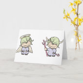 engel-duivel! ! kaart (Gele Bloem)