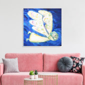 Engel en Baby verf (groot vierkant - rand omhulsel Canvas Afdruk (Insitu (Woonkamer))