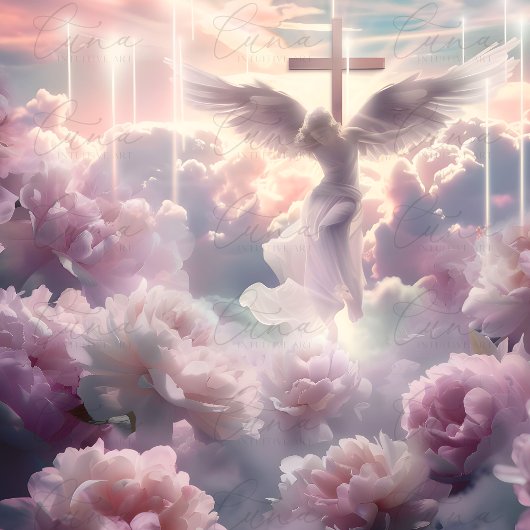 Engel en Cross Memorial welkomstbord Poster