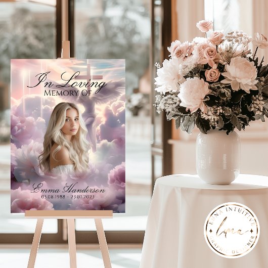 Engel en Cross Memorial welkomstbord Poster