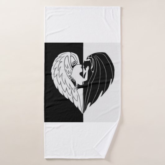 Engel en duivel bad handdoek (Badhanddoek)