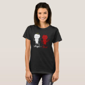 Engel en Duivel Kat Ontwerp T-shirt (Voorkant volledig)