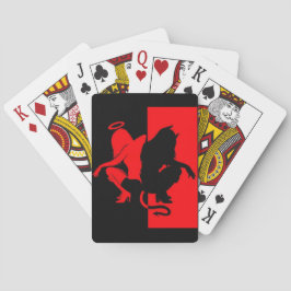 Engel en duivel pokerkaarten