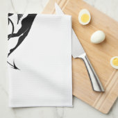 Engel en duivel silhouet theedoek (Quarter Fold)