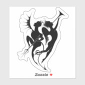 Engel en Duivel Silhouet Vinyl Sticker (Vel)