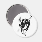 Engel en Duivel Silhouette Magnet (Voorkant / Achterkant)