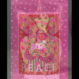 Engel en duiven Kerstkaart Vrede op Aarde Kaart