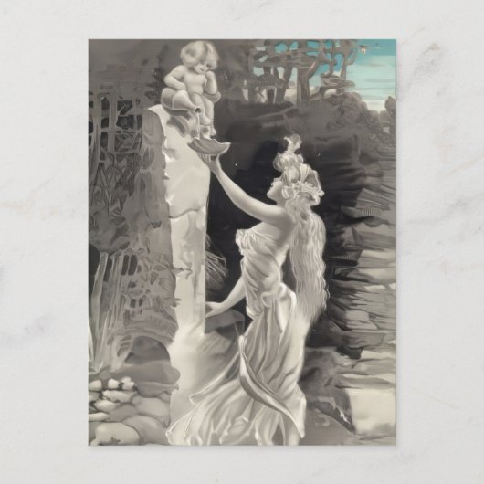 Engel en Godin Valentijn Briefkaart (Voorkant)