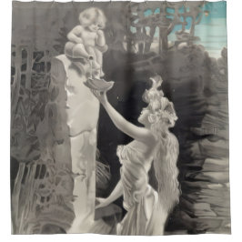 Engel en Godin Valentijn Douchegordijn